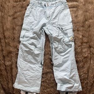 Roxy Sky Blue Wide Leg Cargo Pants